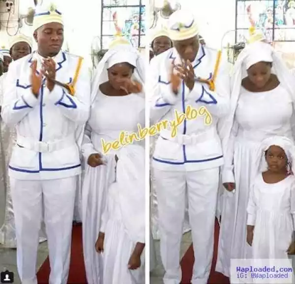 Newly-married Toolz and Her Husband in Cherubim Church Regalia at their Thanksgiving (Photos)